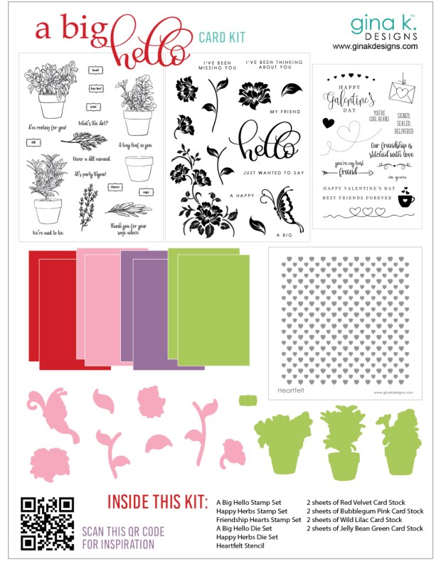 GINAK A BIG HELLO CARD KIT